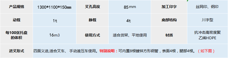 JSL-1311川字網(wǎng)格塑料托盤
