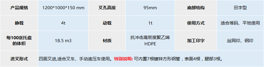 JSL-1210田字網格托盤（可堆碼）
